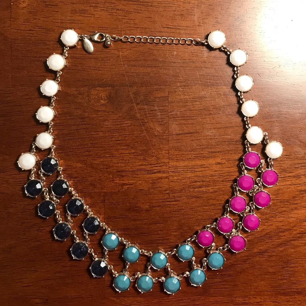 💗 multicolored statement necklace